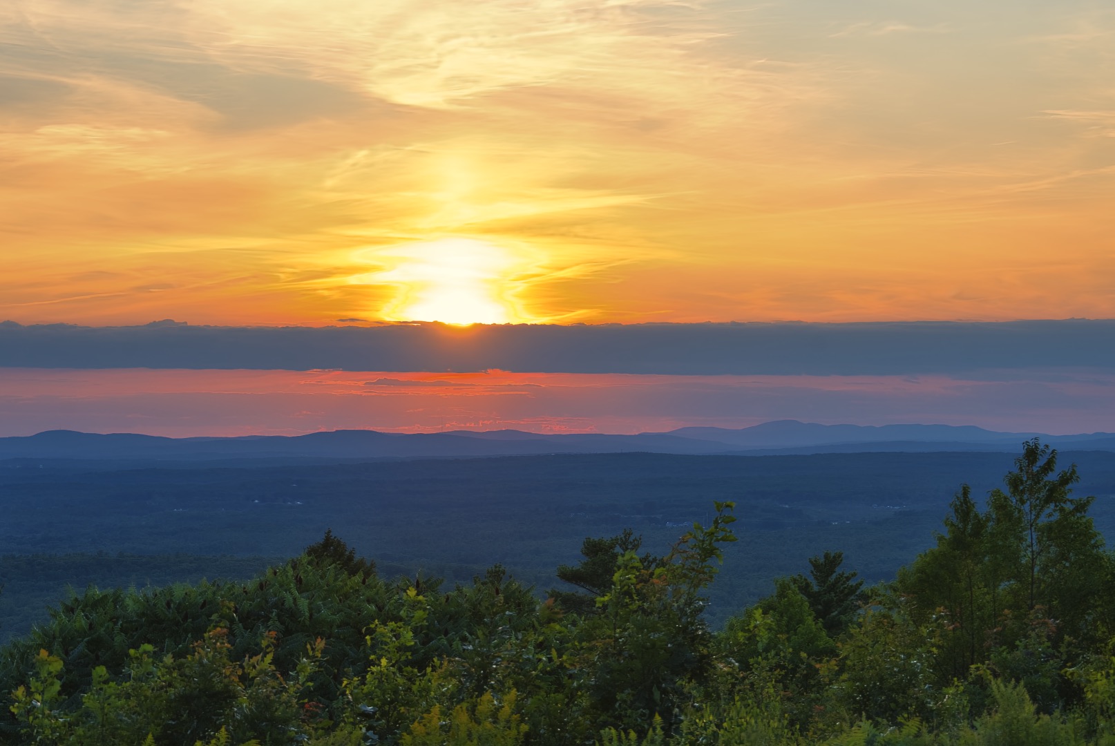 Sunset from the top of Mt Agamenticus Maine by Joe Norcott