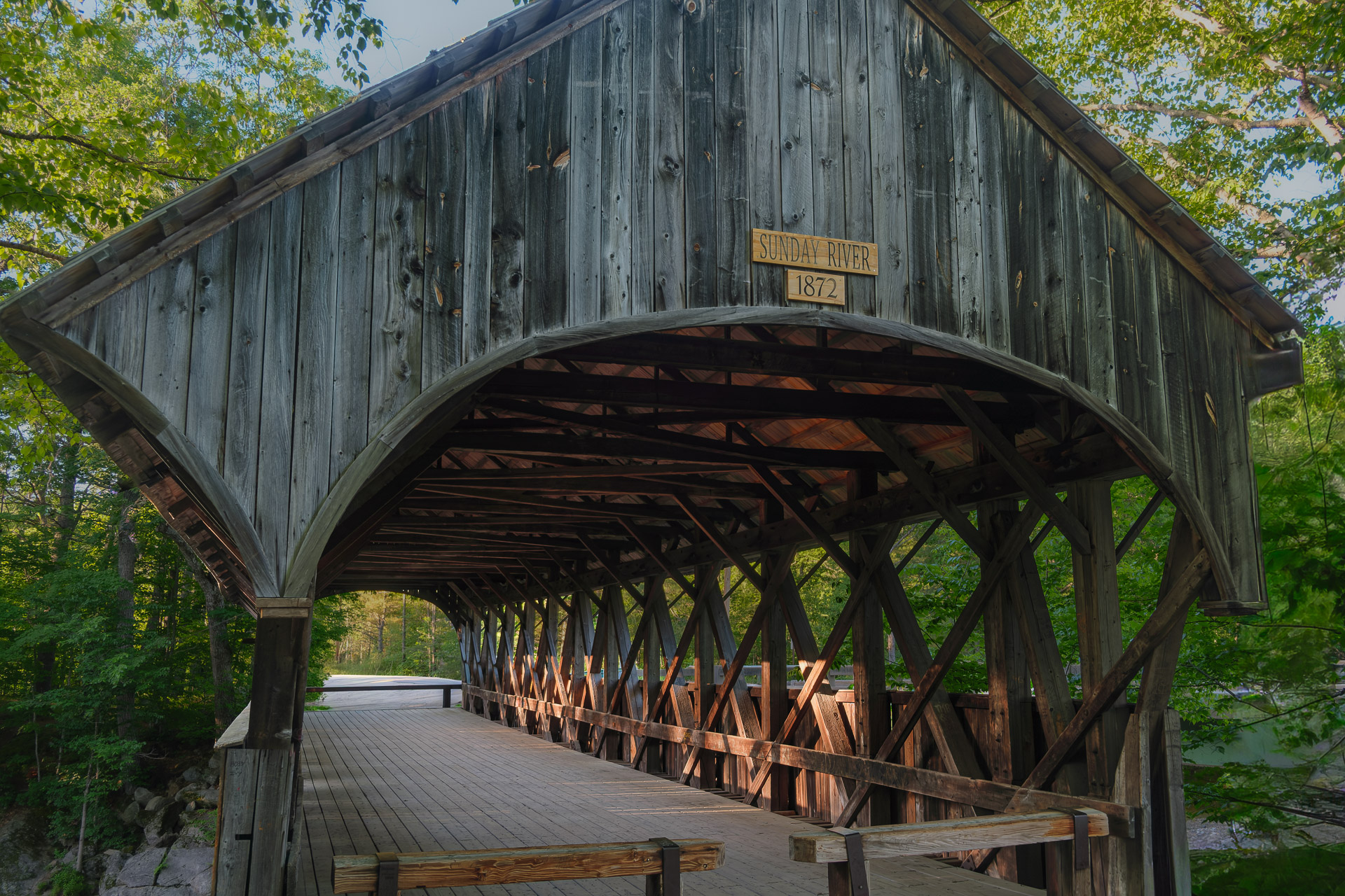 Covered Bridge in Maine by Bradford Johnson